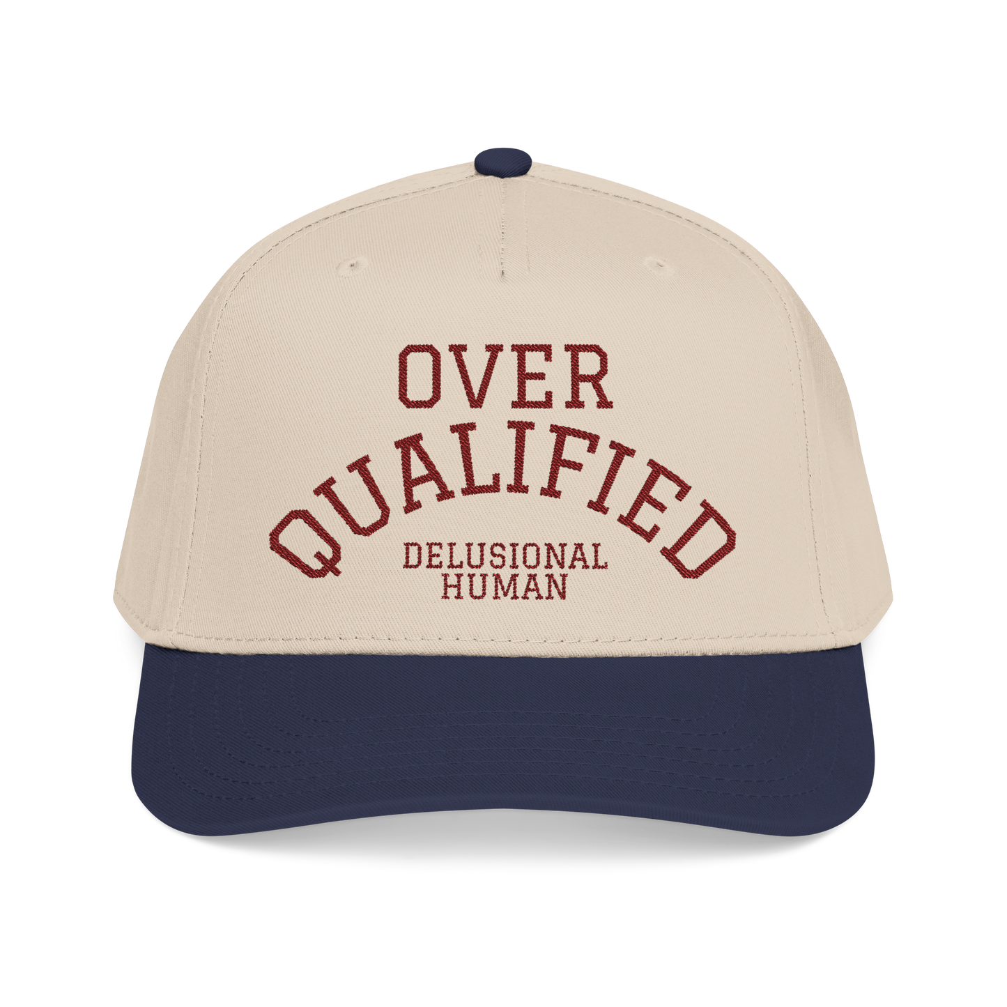 Embroidered. Over Qualified Baseball Cap
