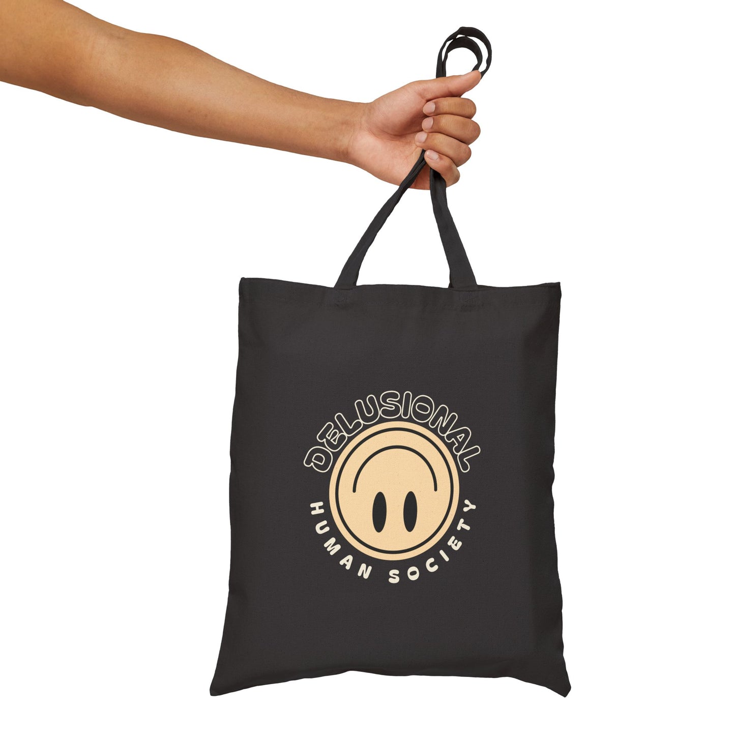 'Delusional Human Society' Cotton Tote Bag