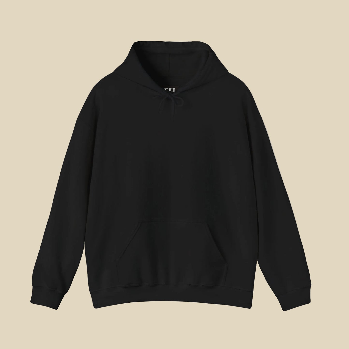 Black hoodie on a white background
