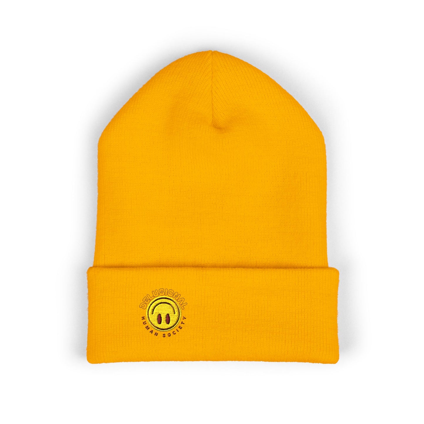 Embroidered Delusional Human Society Beanie
