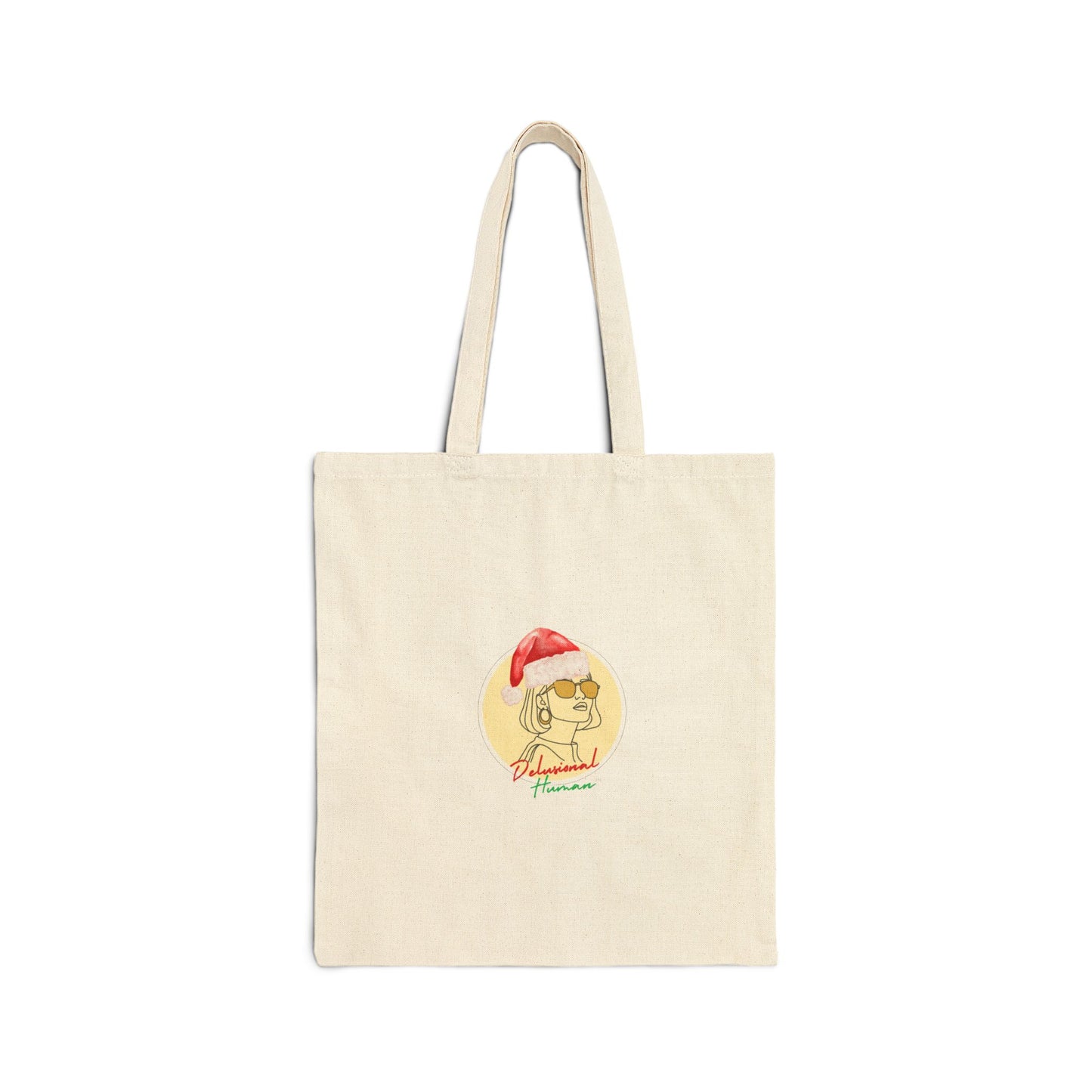 DELULU Red- Holiday Canvas Tote Bag