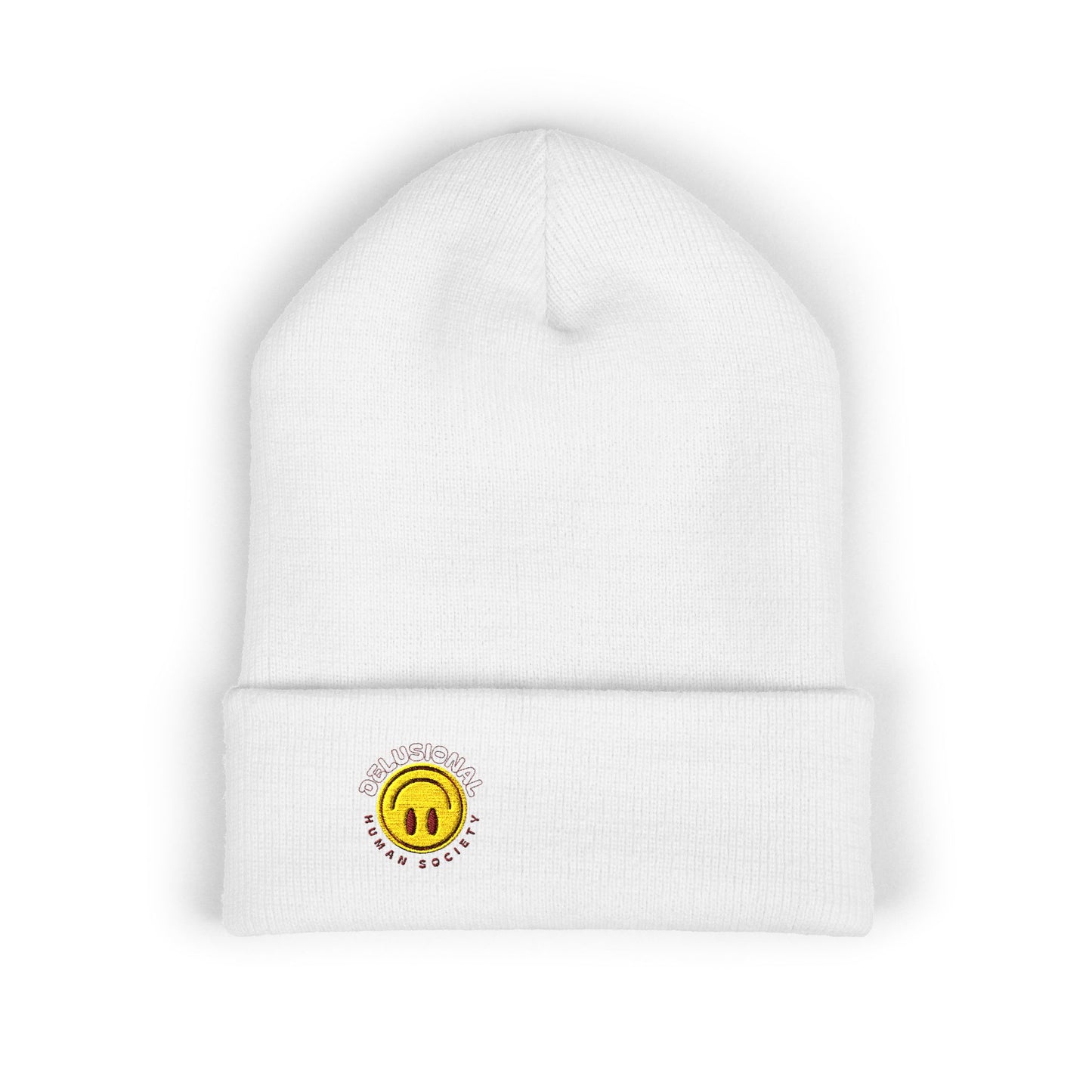 Embroidered Delusional Human Society Beanie
