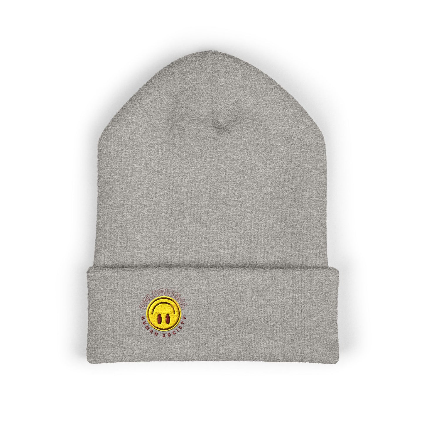 Embroidered Delusional Human Society Beanie