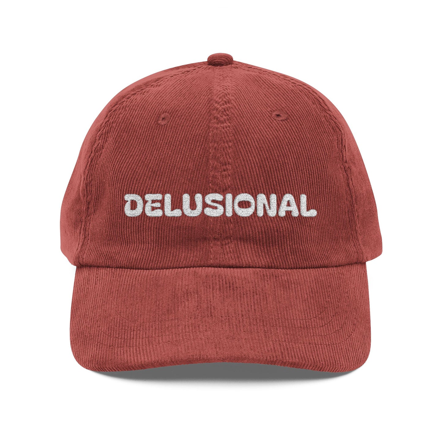 Delusion Front, Human Back Corduroy Cap (Embroidery)