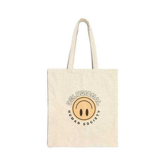 'Delusional Human Society' Cotton Tote Bag
