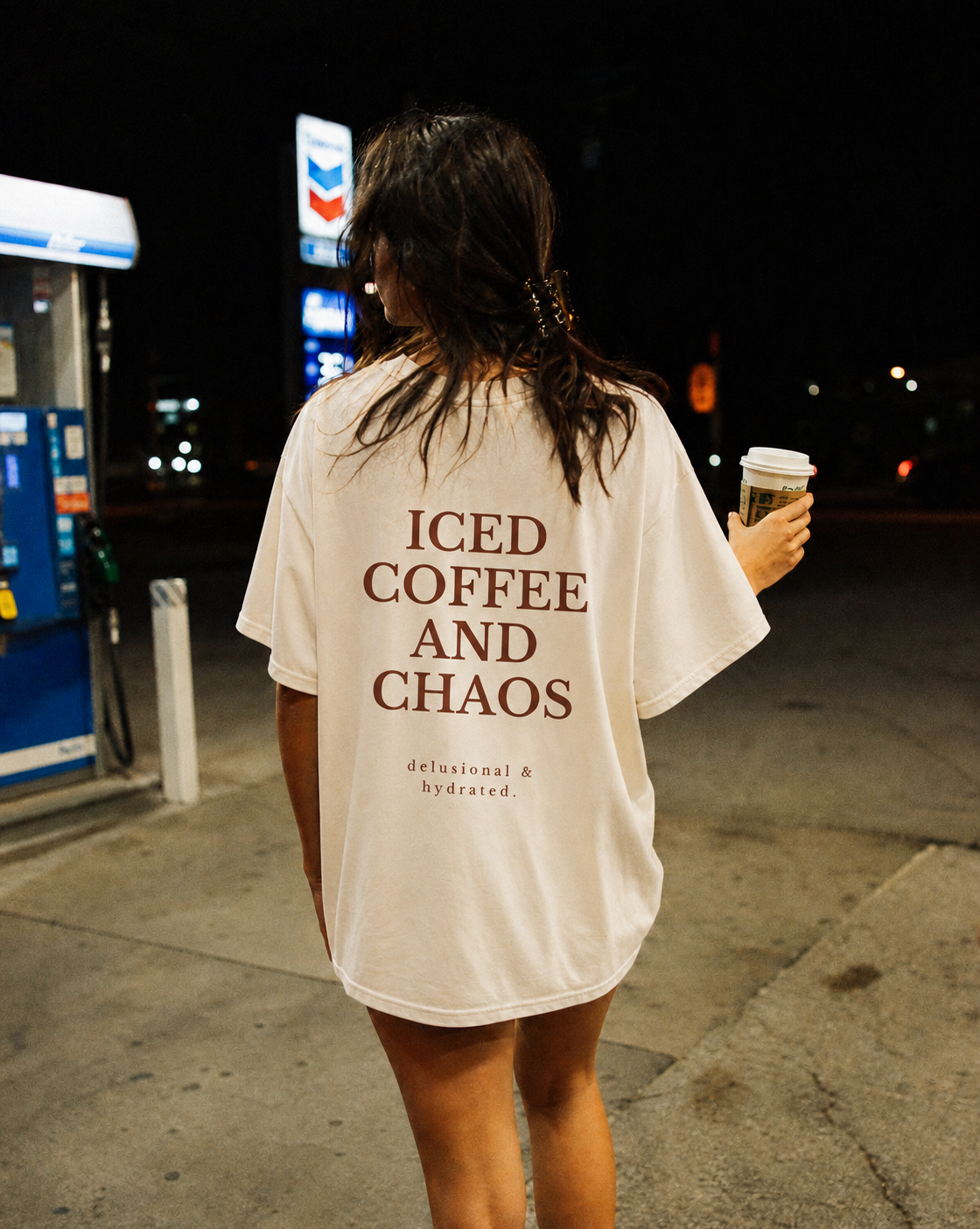Iced Coffee and Chaos Boxy Tee