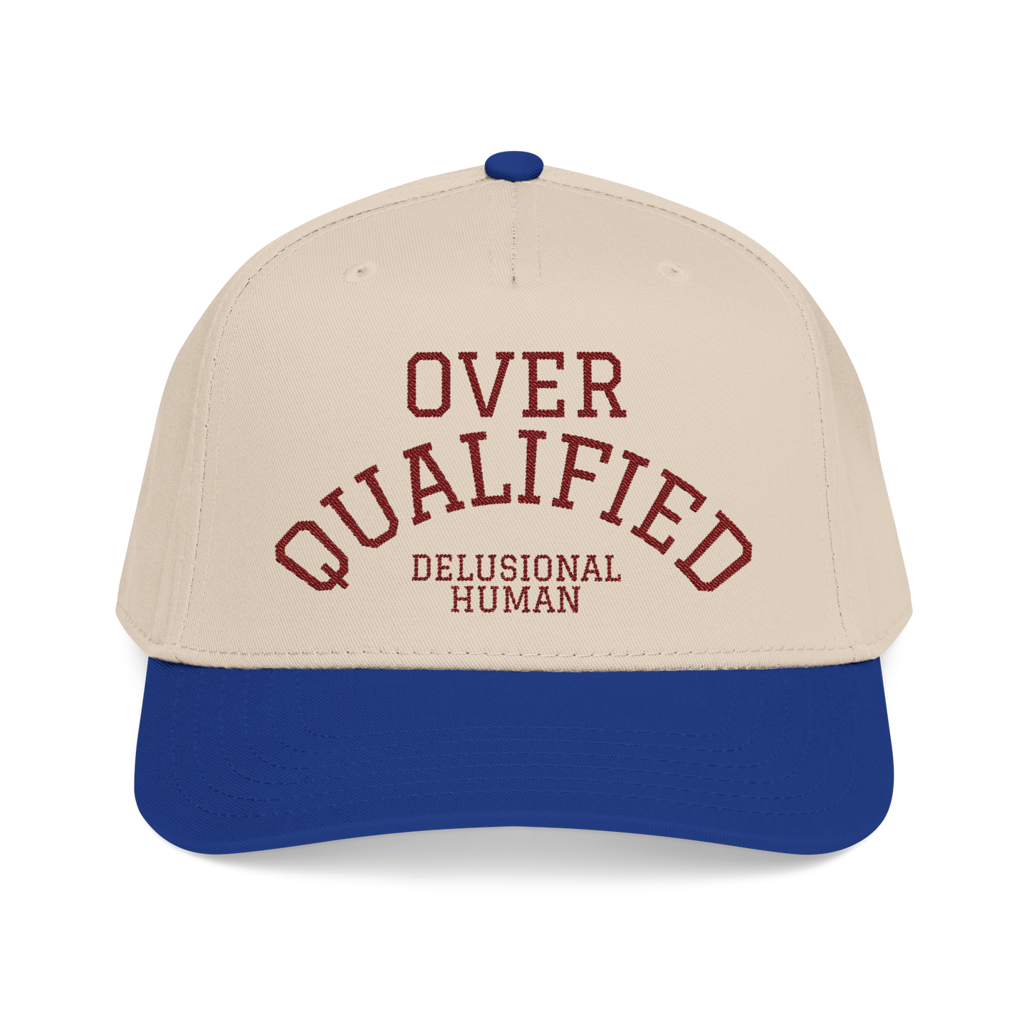 Embroidered. Over Qualified Baseball Cap