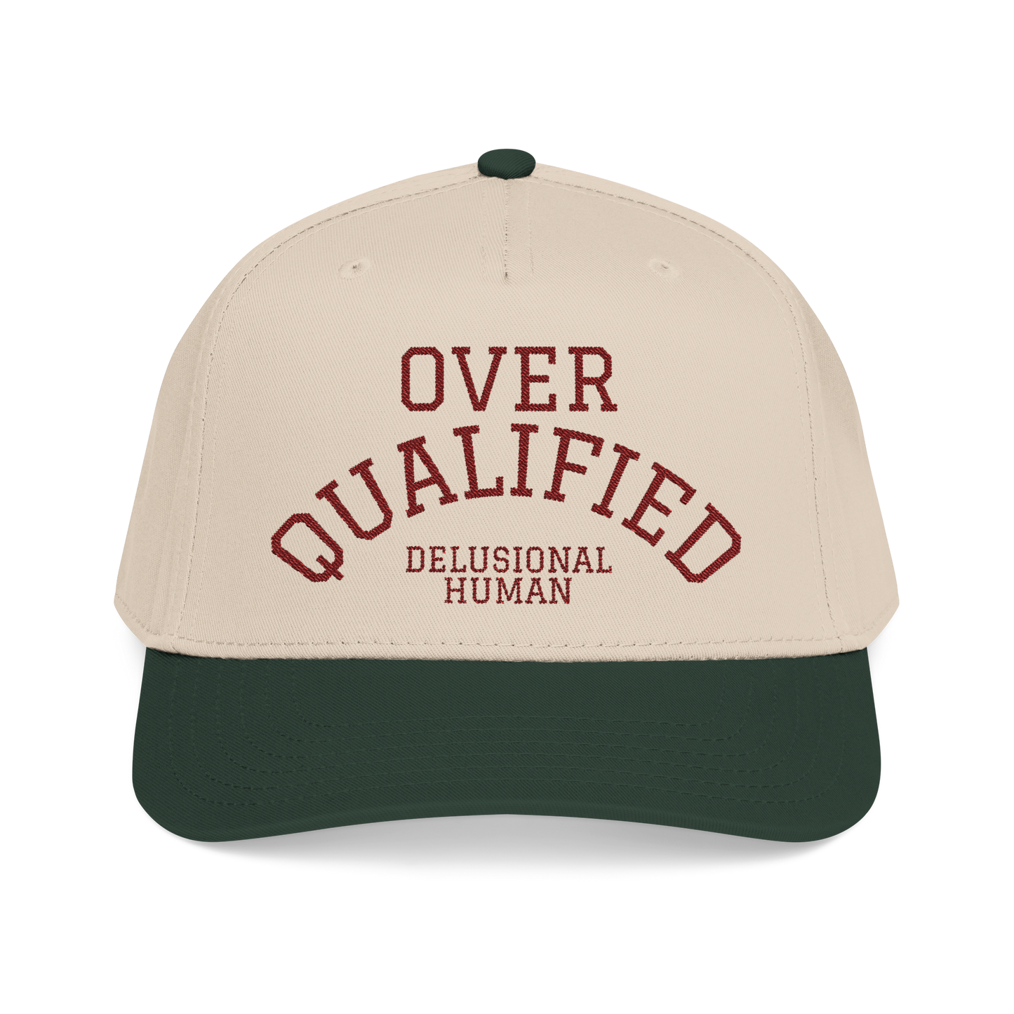 Embroidered. Over Qualified Baseball Cap