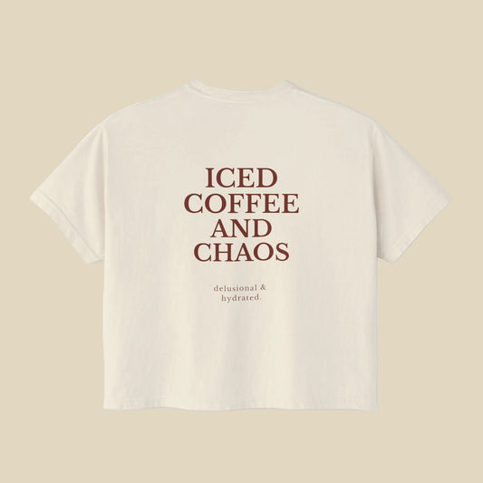 Coffee And Chaos Cropped Boxy Tee