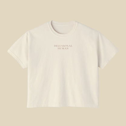 Iced Coffee And Chaos Cropped Boxy Tee