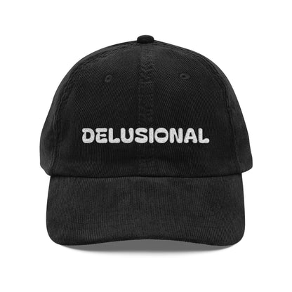 Delusion Front, Human Back Corduroy Cap (Embroidery)