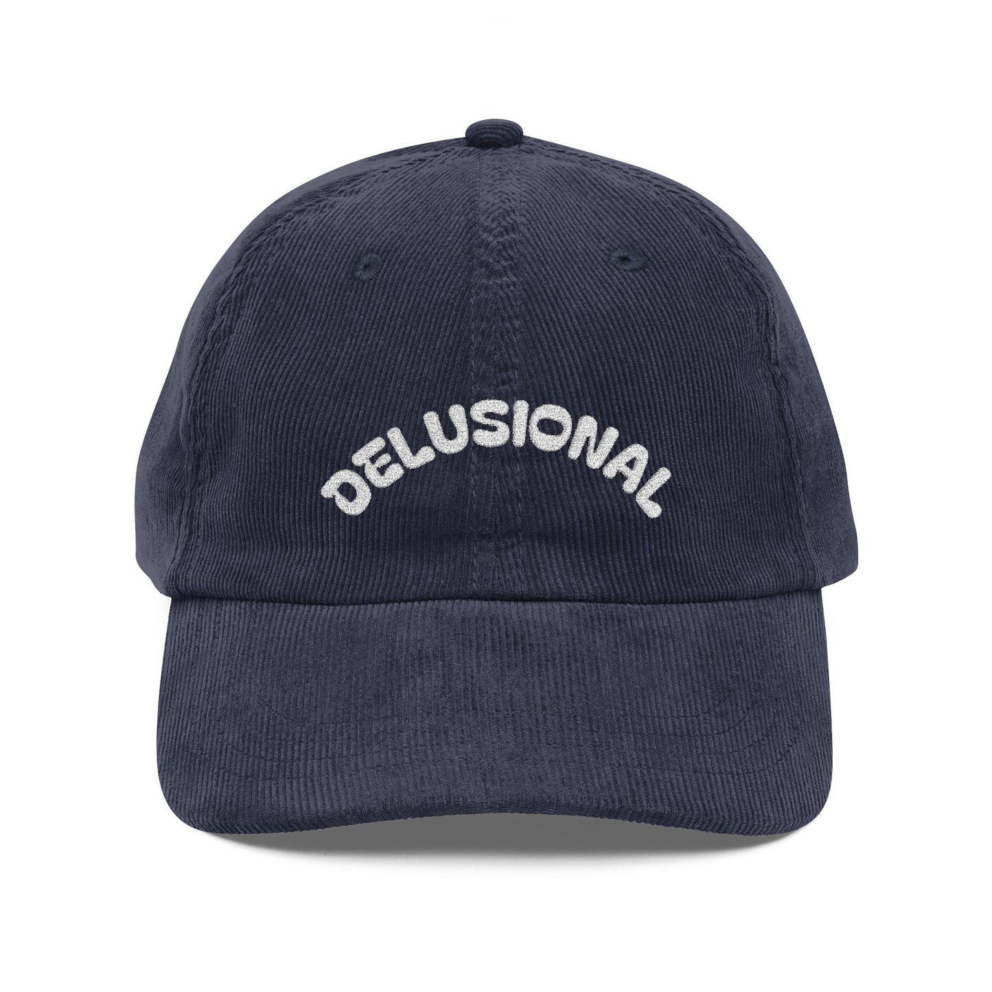 Delusion Front, Human Back Corduroy Cap (Embroidery)