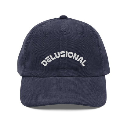 Delusion Front, Human Back Corduroy Cap (Embroidery)