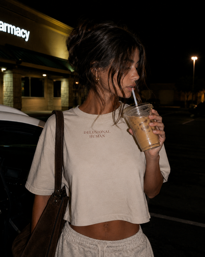Iced Coffee and Chaos Crop Tee